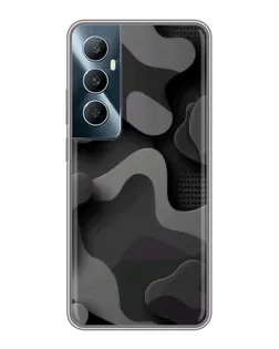 Чехол для Realme C65 с картинкой «Темный абстрактный камуфляж»