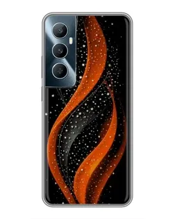 Чехол для Realme C65 с картинкой «Огненная звездная волна»