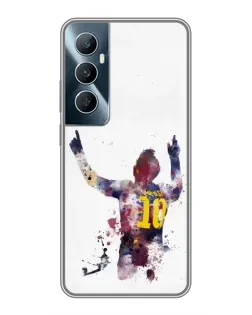 Чехол для Realme C65 с картинкой «Акварельный Месси Барселона» Чехол для Realme C65 с картинкой «Акварельный Месси Барселона»