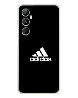 Чехол для Realme C66 с картинкой «Черная классика Adidas»