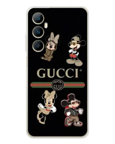 Чехол для Realme C66 с картинкой «Gucci — герои Disney и монограмма» Чехол для Realme C66 с картинкой «Gucci — герои Disney и монограмма»