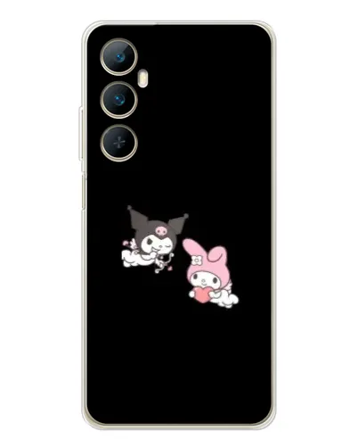 Чехол для Realme C66 с картинкой «My Melody и Kuromi» Чехол для Realme C66 с картинкой «My Melody и Kuromi»