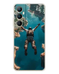 Чехол для Realme C66 с картинкой «PUBG — свободное падение»