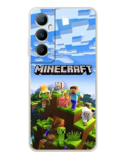 Чохол для Realme C66 з картинкою «Minecraft класичний світ»