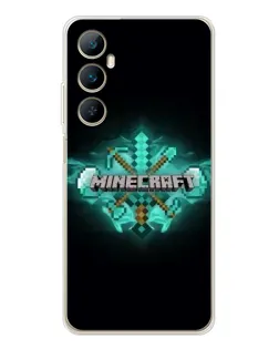 Чохол для Realme C66 з картинкою «Minecraft Diamond лого» Чохол для Realme C66 з картинкою «Minecraft Diamond лого»