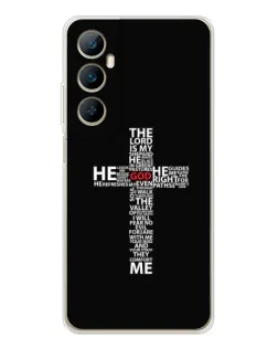 Чехол для Realme C66 с картинкой «Текстовый крест»