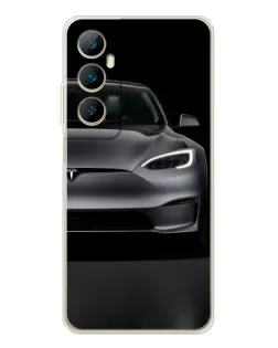 Чехол для Realme C66 с картинкой «Tesla Model S Look»