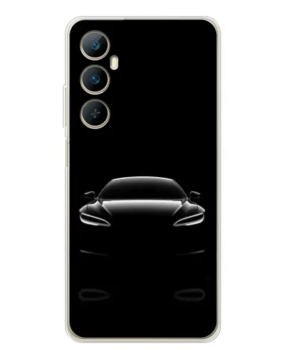 Чехол для Realme C66 с картинкой «Силуэт Tesla Night» Чехол для Realme C66 с картинкой «Силуэт Tesla Night»