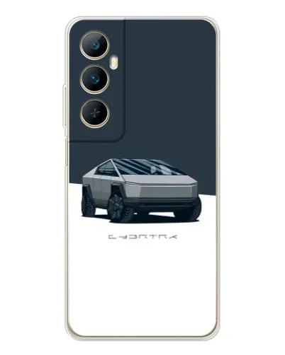 Чехол для Realme C66 с картинкой «Серебристый Cybertruck Tesla» Чехол для Realme C66 с картинкой «Серебристый Cybertruck Tesla»