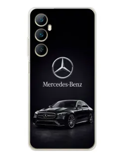 Чехол для Realme C66 с картинкой «Mercedes — решетка радиатора»