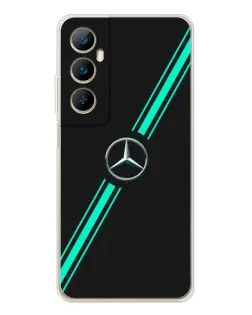 Чехол для Realme C66 с картинкой «Спортивные линии Mercedes» Чехол для Realme C66 с картинкой «Спортивные линии Mercedes»