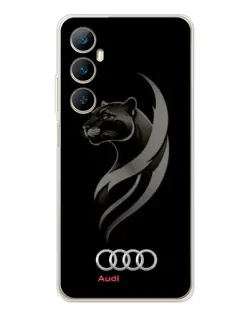 Чохол для Realme C66 з картинкою «Графіка — пантера та Audi» Чохол для Realme C66 з картинкою «Графіка — пантера та Audi»