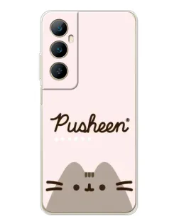 Чохол для Realme C66 з картинкою «Pusheen логотип» Чохол для Realme C66 з картинкою «Pusheen логотип»