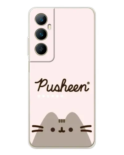 Чехол для Realme C66 с картинкой «Pusheen логотип» Чехол для Realme C66 с картинкой «Pusheen логотип»