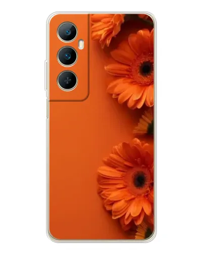 Чехол для Realme C66 с картинкой «Оранжевые герберы»