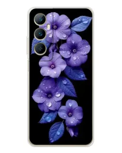 Чехол для Realme C66 с картинкой «Фиолетовые цветы с росою» Чехол для Realme C66 с картинкой «Фиолетовые цветы с росою»