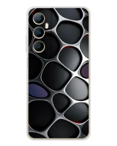 Чехол для Realme C66 с картинкой «Объемная темная решетка» Чехол для Realme C66 с картинкой «Объемная темная решетка»