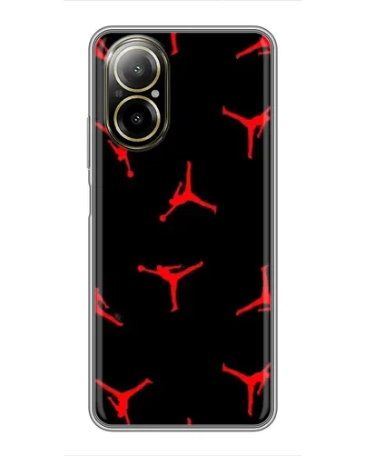 Чехол для Realme C67 с картинкой «Jordan Red Pattern»