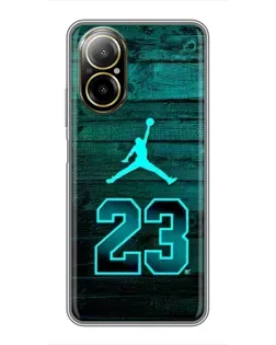 Чехол для Realme C67 с картинкой «Jordan Cyan 23» Чехол для Realme C67 с картинкой «Jordan Cyan 23»