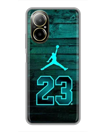 Чехол для Realme C67 с картинкой «Jordan Cyan 23»