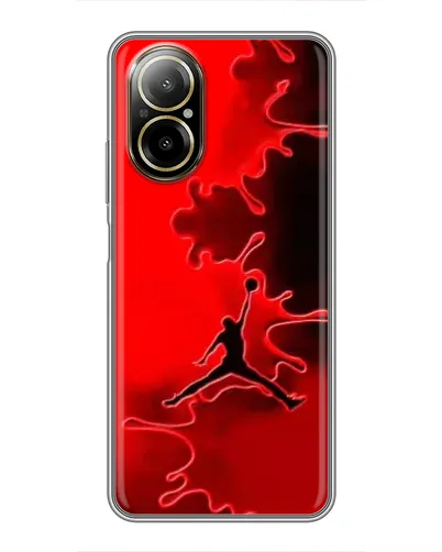 Чехол для Realme C67 с картинкой «Jordan Red Smoke»
