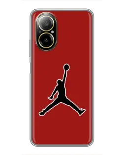 Чехол для Realme C67 с картинкой «Jordan Red Back» Чехол для Realme C67 с картинкой «Jordan Red Back»