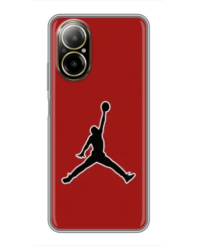 Чехол для Realme C67 с картинкой «Jordan Red Back»