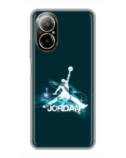 Чехол для Realme C67 с картинкой «Jordan Blue Fire» Чехол для Realme C67 с картинкой «Jordan Blue Fire»