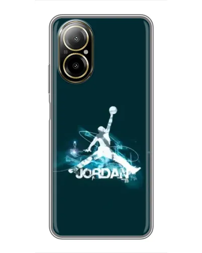 Чехол для Realme C67 с картинкой «Jordan Blue Fire»