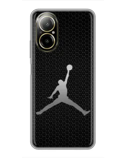 Чехол для Realme C67 с картинкой «Jordan Dark Carbon» Чехол для Realme C67 с картинкой «Jordan Dark Carbon»