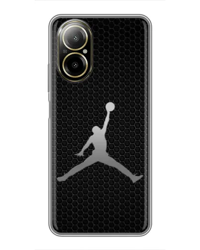 Чехол для Realme C67 с картинкой «Jordan Dark Carbon»