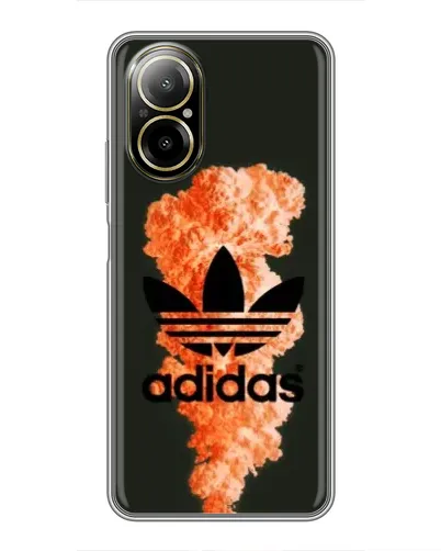 Чехол для Realme C67 с картинкой «Оранжевый дым Adidas» Чехол для Realme C67 с картинкой «Оранжевый дым Adidas»