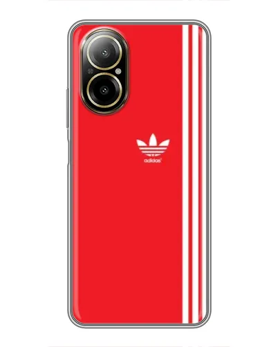 Чехол для Realme C67 с картинкой «Красный минимализм Adidas» Чехол для Realme C67 с картинкой «Красный минимализм Adidas»