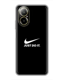 Чехол для Realme C67 с картинкой «Минимализм от Nike»