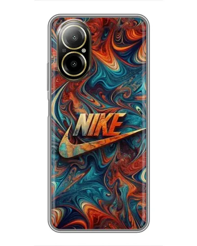 Чехол для Realme C67 с картинкой «Nike в абстракции»