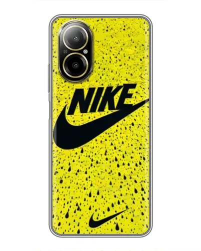 Чехол для Realme C67 с картинкой «Желтый текстурный Nike»