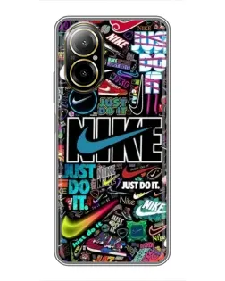 Чехол для Realme C67 с картинкой «Яркий коллаж Nike»