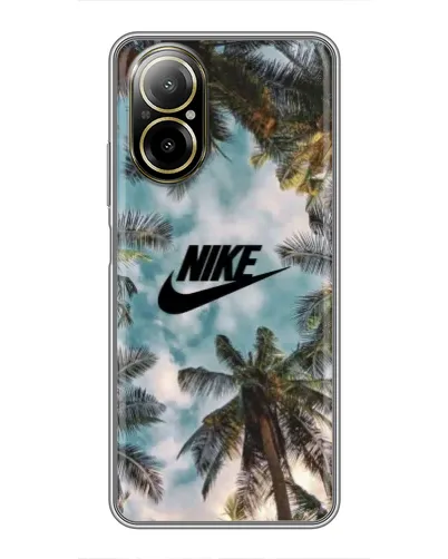 Чехол для Realme C67 с картинкой «Тропический принт Nike» Чехол для Realme C67 с картинкой «Тропический принт Nike»