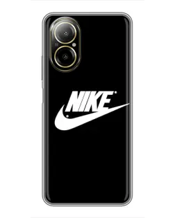 Чехол для Realme C67 с картинкой «Мазки краски Nike»