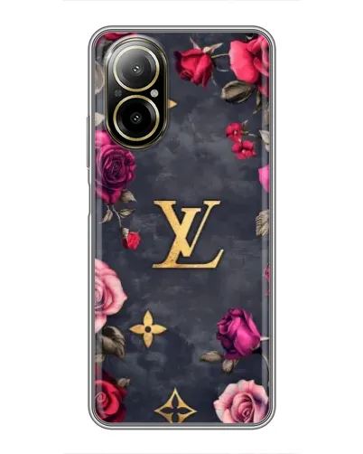 Чехол для Realme C67 с картинкой «Цветочный Louis Vuitton»