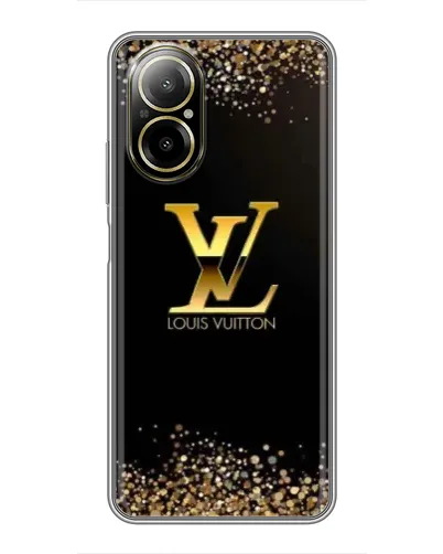 Чехол для Realme C67 с картинкой «LV — золотые искры»