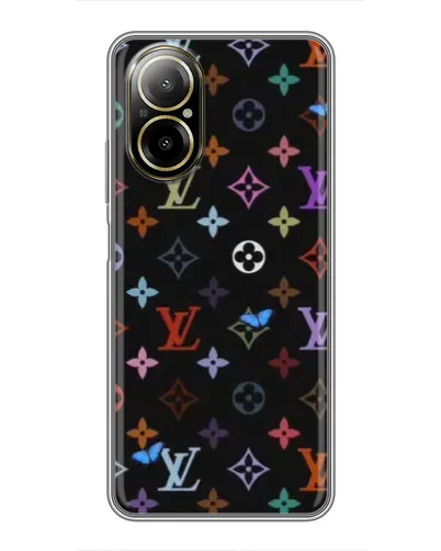 Чехол для Realme C67 с картинкой «Цветная монограмма LV»
