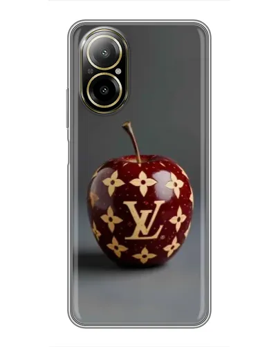 Чехол для Realme C67 с картинкой «Красное яблоко LV»
