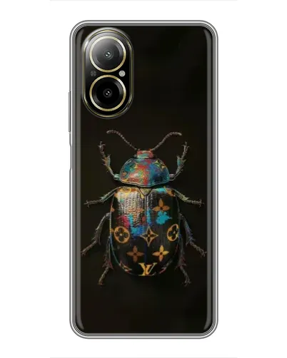 Чехол для Realme C67 с картинкой «LV — мраморный принт»