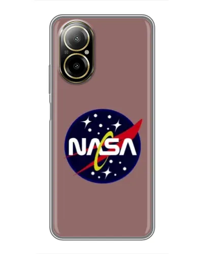 Чехол для Realme C67 с картинкой «NASA — ретро космос»