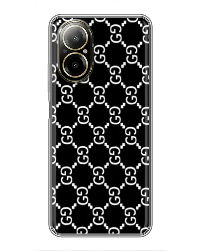 Чехол для Realme C67 с картинкой «Gucci — сетчатый паттерн»