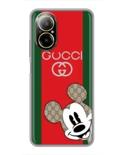 Чохол для Realme C67 з картинкою «Gucci — смуги та Міккі»