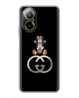 Чохол для Realme C67 з картинкою «Мінні Маус на лого»