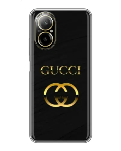 Чехол для Realme C67 с картинкой «Золотой логотип Gucci»
