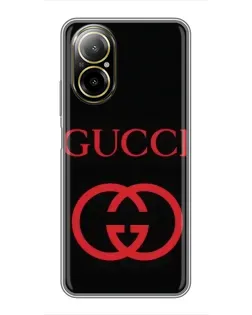 Чохол для Realme C67 з картинкою «Gucci — червоний логотип»
